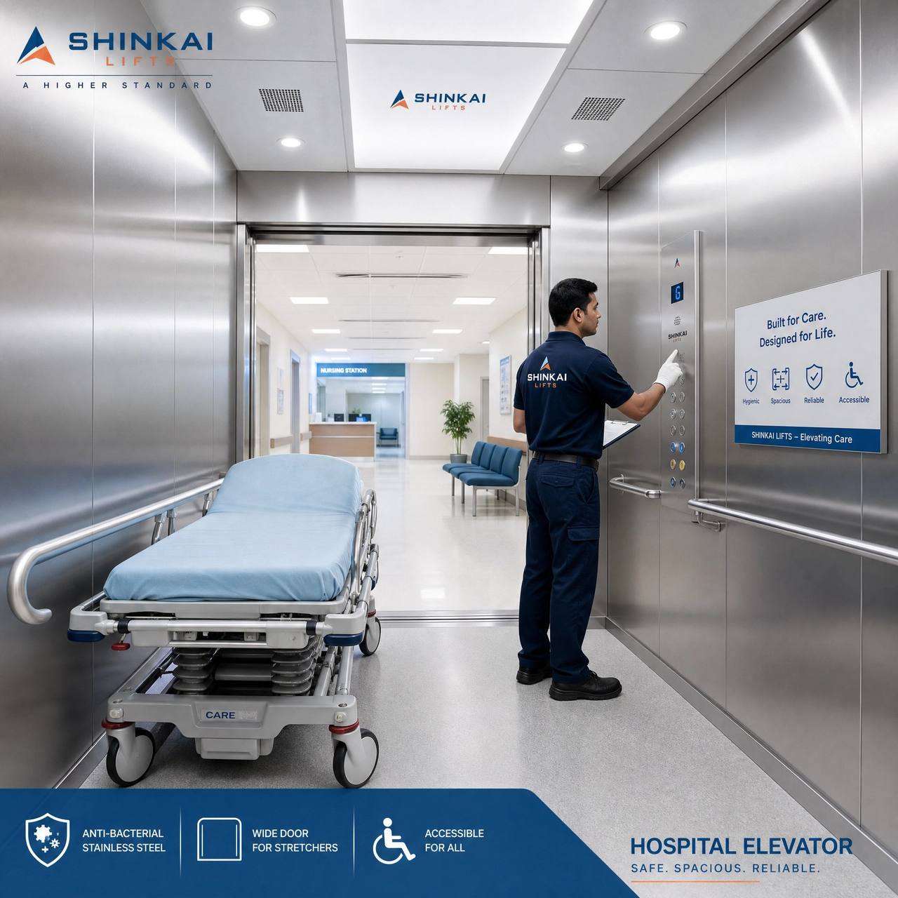Hospital elevators